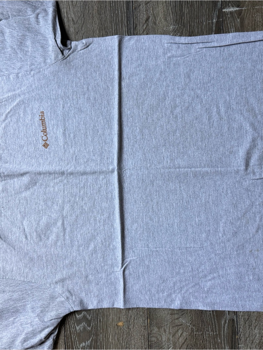 Columbia Heather Gray T‑Shirt with Brown Logo